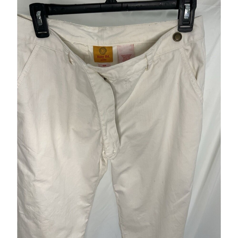 Ruby Rd. Petite White Cotton Pants Size 10P - Picture 5 of 6